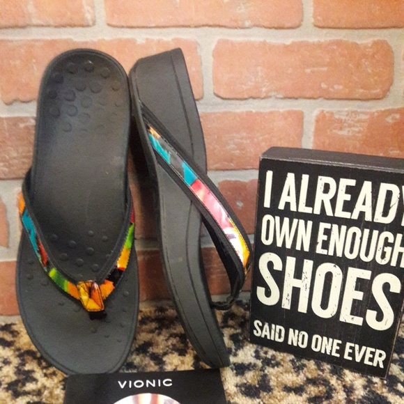 vionic high tide wedge flip flop